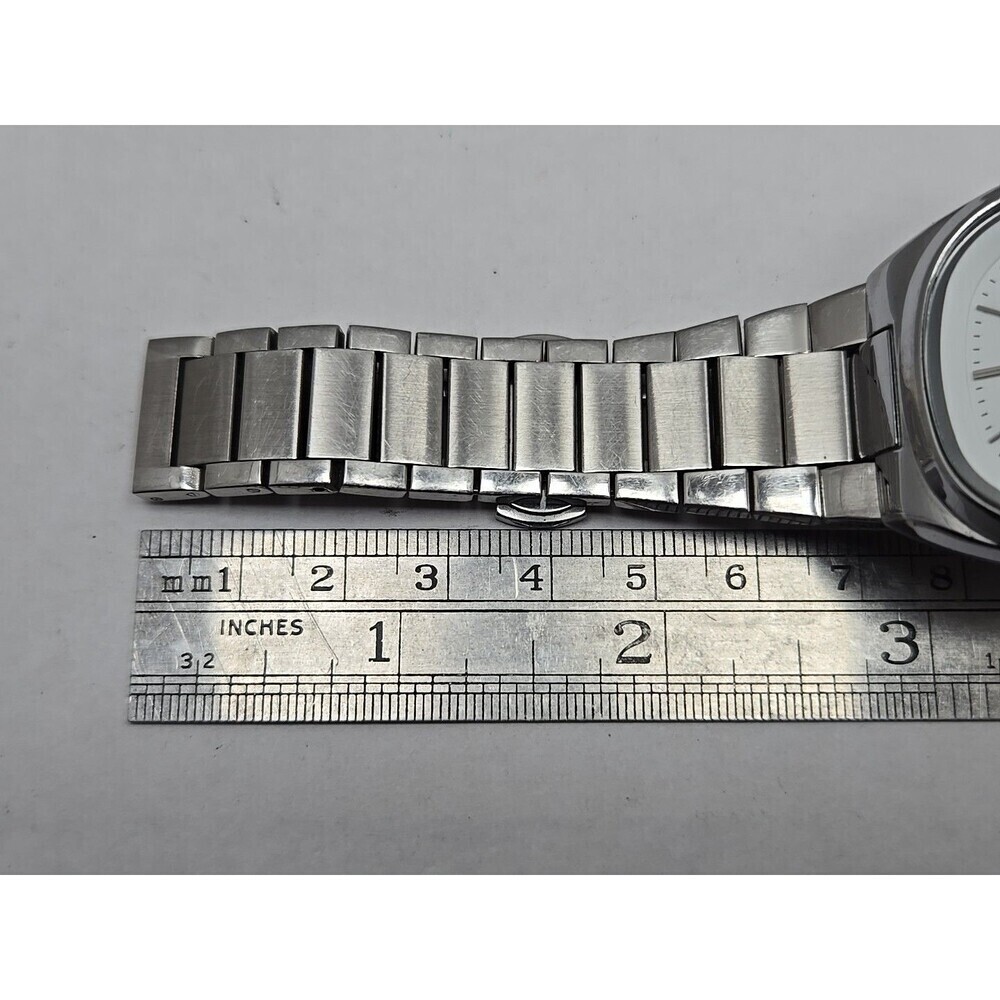 Gedi Quartz Day Date Silver Tone Cushion Case White Dial Women Watch New Battery - Picture 12 of 12
